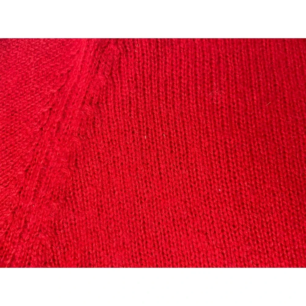 Steeplechase Red Wool Blend Crewneck Sweater Mens XL Solid‎ Long Sleeve Knit